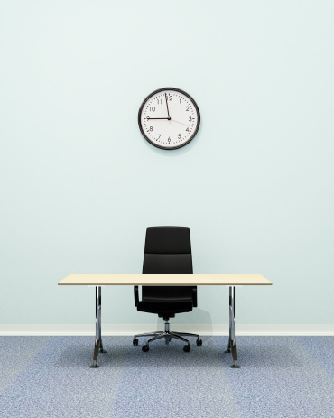 Empty office at just before 9am